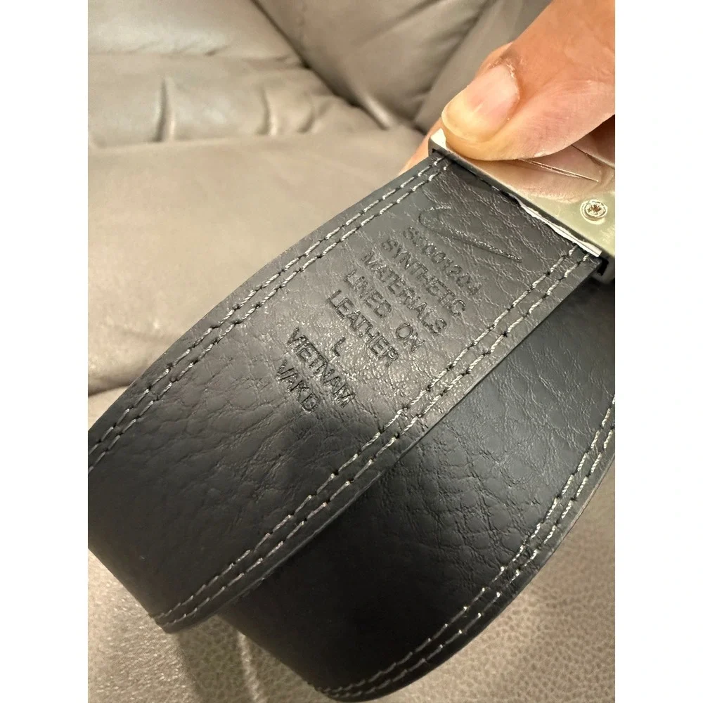 Nike Mens Reversible Belt Black Brown Leather Lined Swivel Buckle Large 56001204